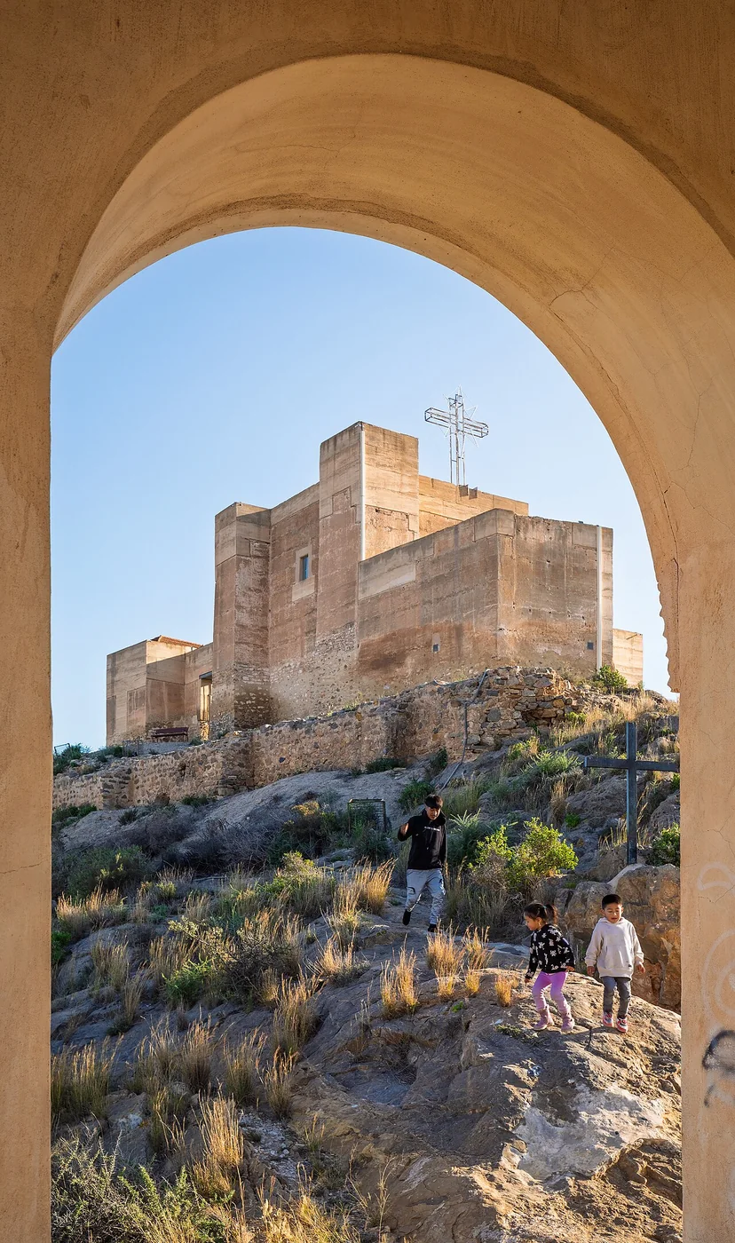 Castillo de Cox from the north in Cox, Alicante, Spain, 2025 February - 3